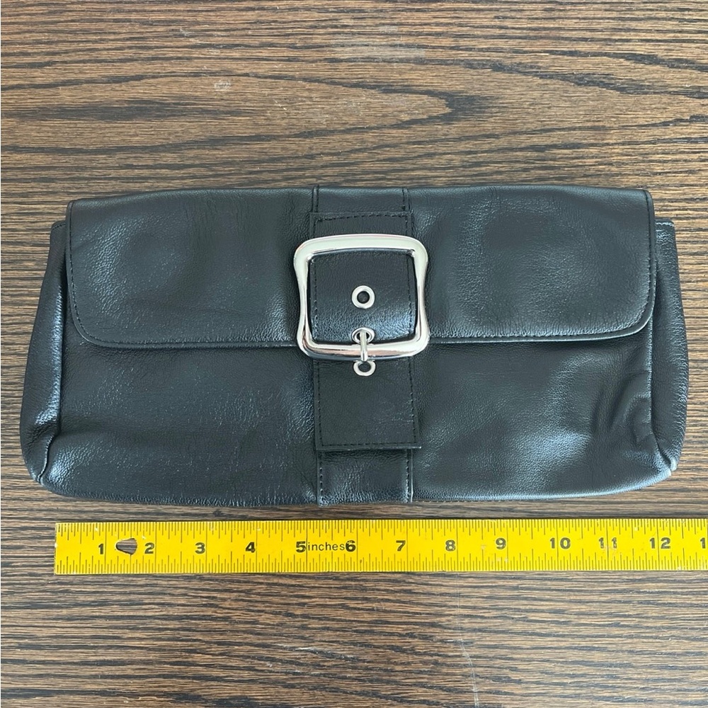 Black Leather Men's Clutch Bag